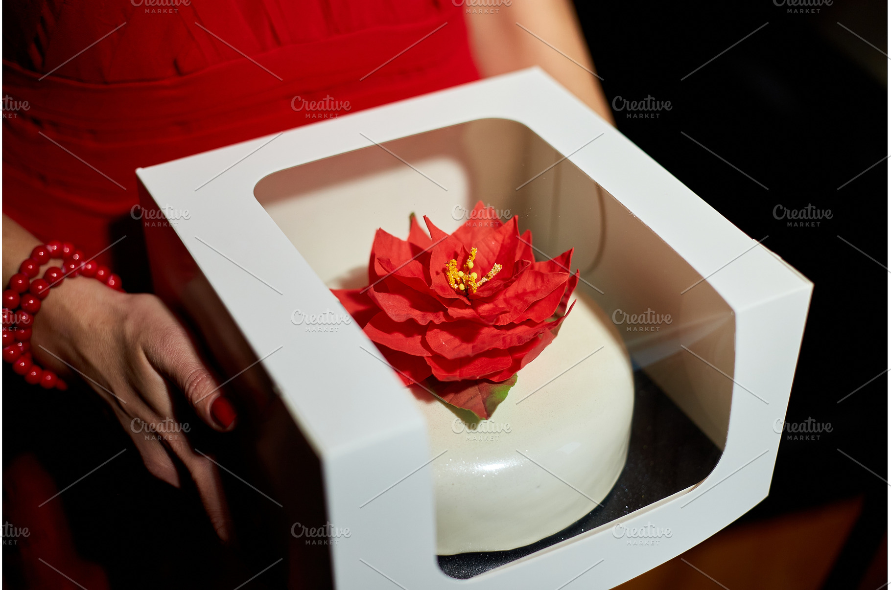 A Woman in a Red Dress Holds a, an Arts & Entertainment Photo by IlliaBondarPhotography