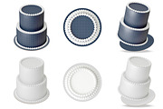 Tiered cake Mockup set. PSD mockup., a Product Mockup by NatalyaZelenova (Thumbnail 2 of 7)