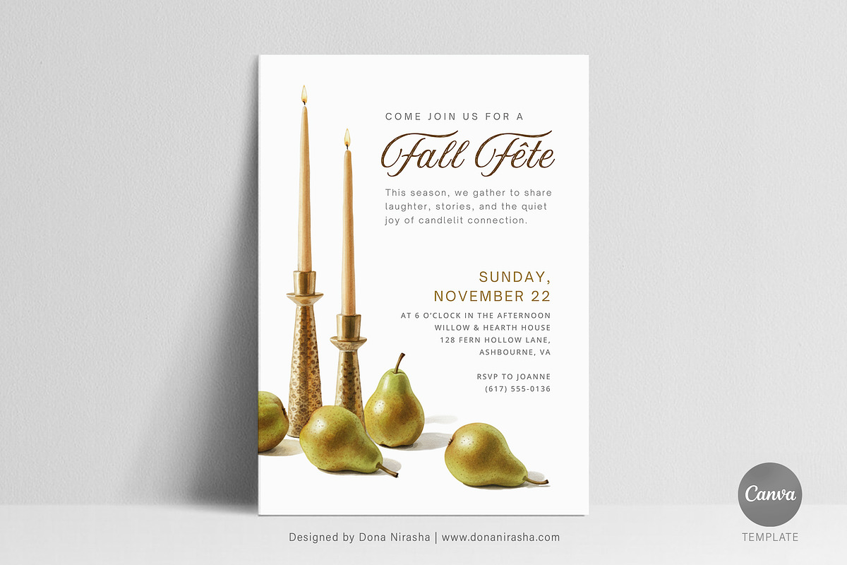 Fall Fete/Thanksgiving Canva Invite