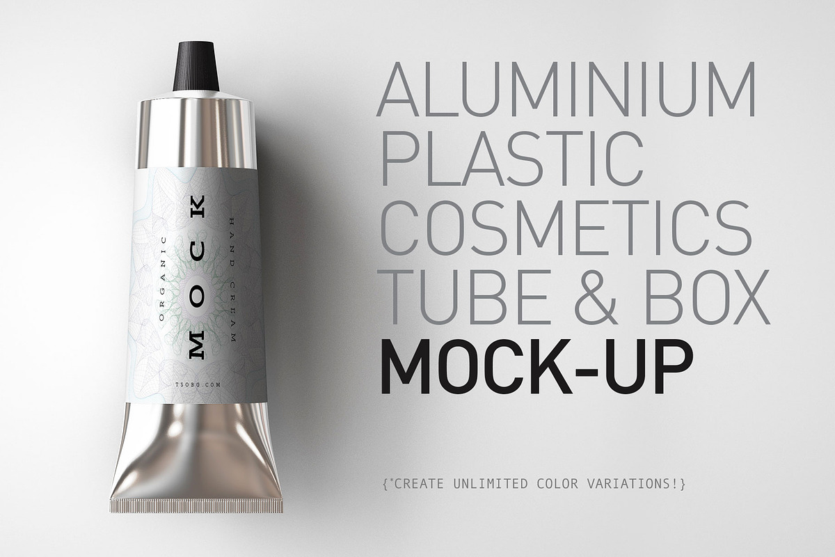 Aluminium Plastic Tube Mock-Up, a Packaging Mockup by TSOBG (Photo 1 of 16)