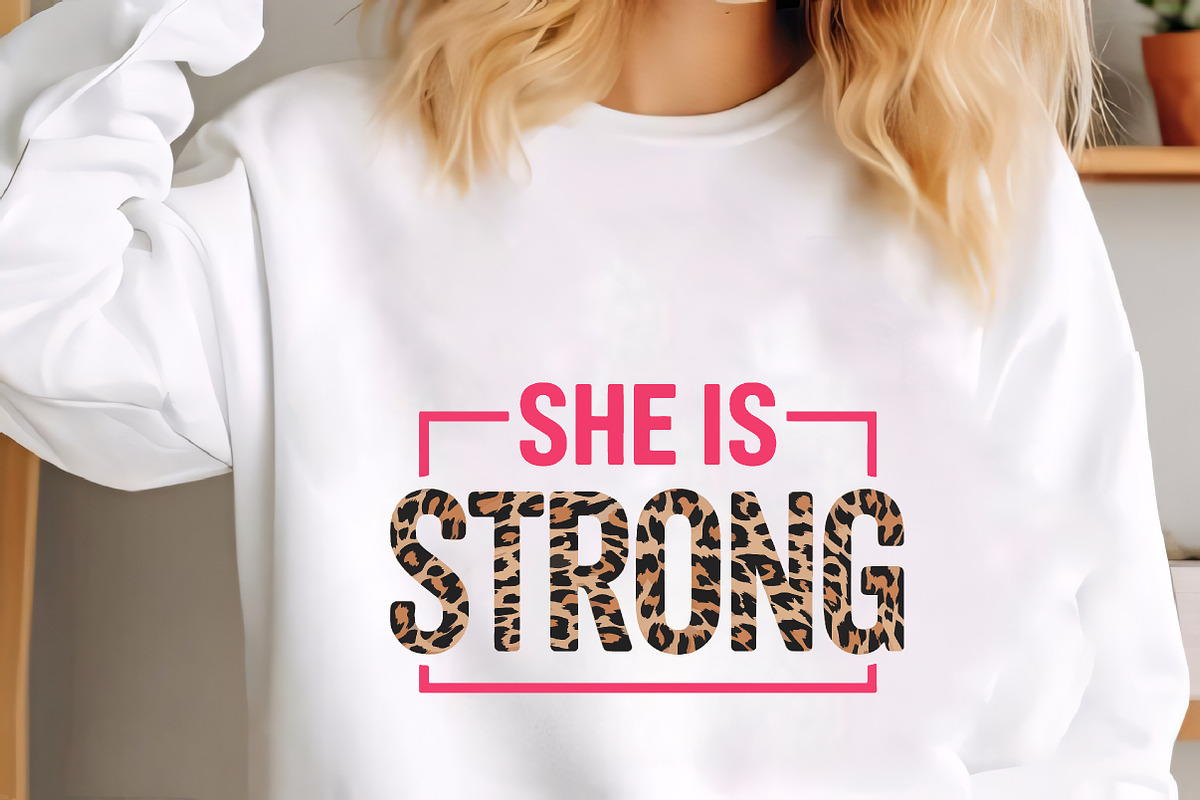 She is strong leopard print graphic, an Illustration by CrexoraLab (Photo 2 of 4)