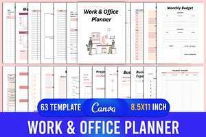 Work & Office Planner Canva Template