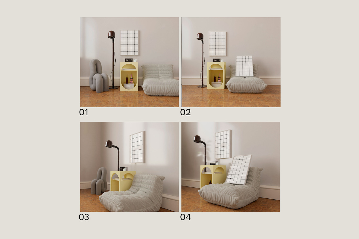 Interior & Frame Mockup Set AYLA, a Household Mockup by Bonumo (Photo 2 of 8)