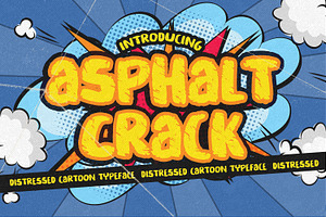 Asphalt Crack - Distressed Cartoon