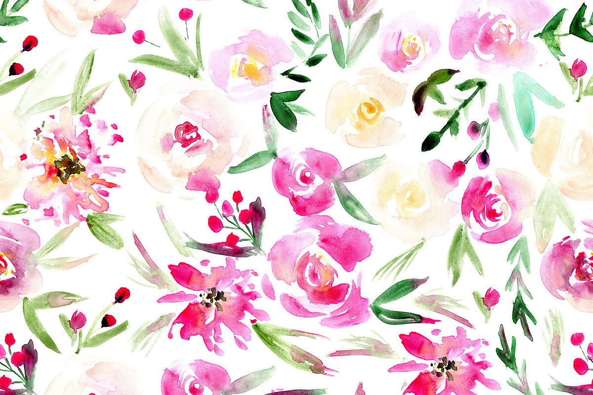 Amore - seamless floral pattern, a Pattern Graphic by Katerina Tova (Photo 10 of 13)