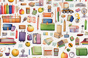 Watercolor Back to School, a Pattern Graphic by Printable Treasure (Thumbnail 4 of 6)