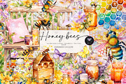 Honey Bees Clipart, an Illustration by BigCakeBee (Thumbnail 1 of 4)