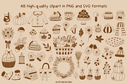 Fall Favorites Line Art SVG Bundle, a Seasonal Illustration by Drafts n Doodles (Thumbnail 2 of 3)