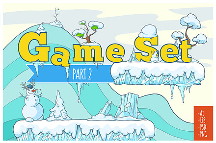 Winter Tile set for Platform Game