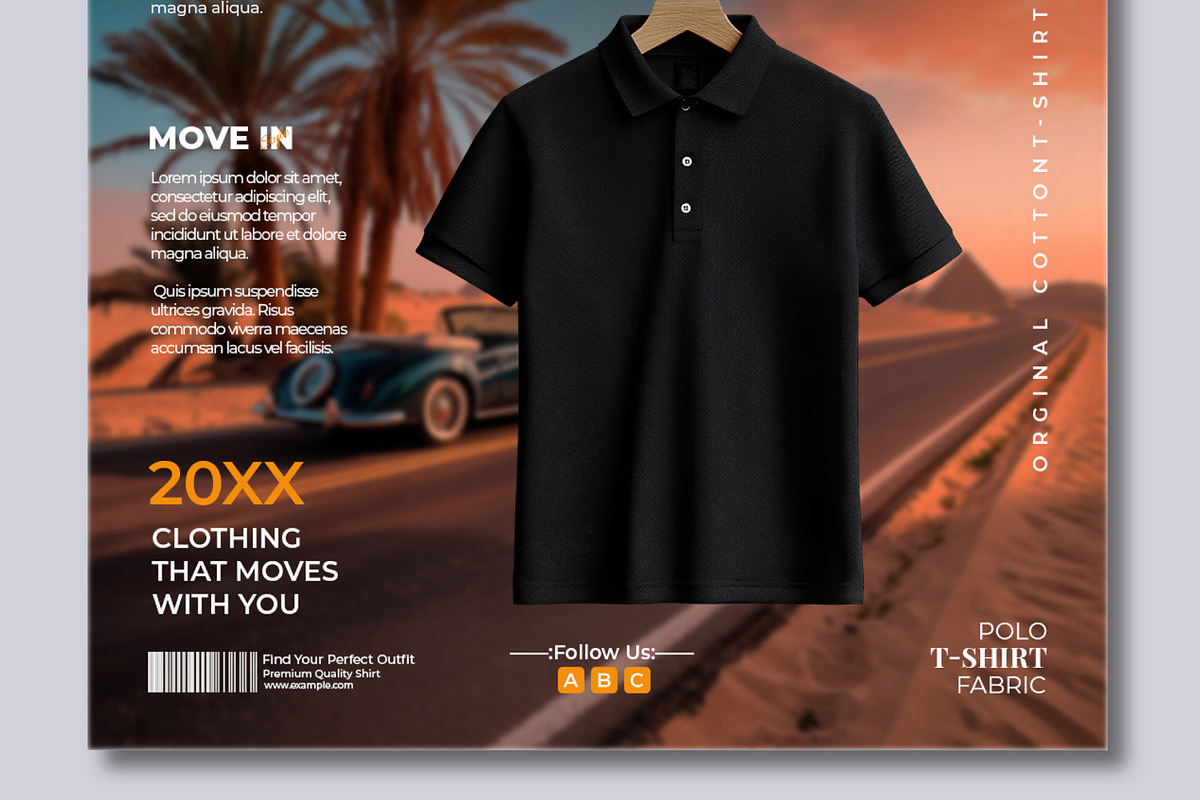 Super Comfortable Polo T-Shirt Mockup preview 7