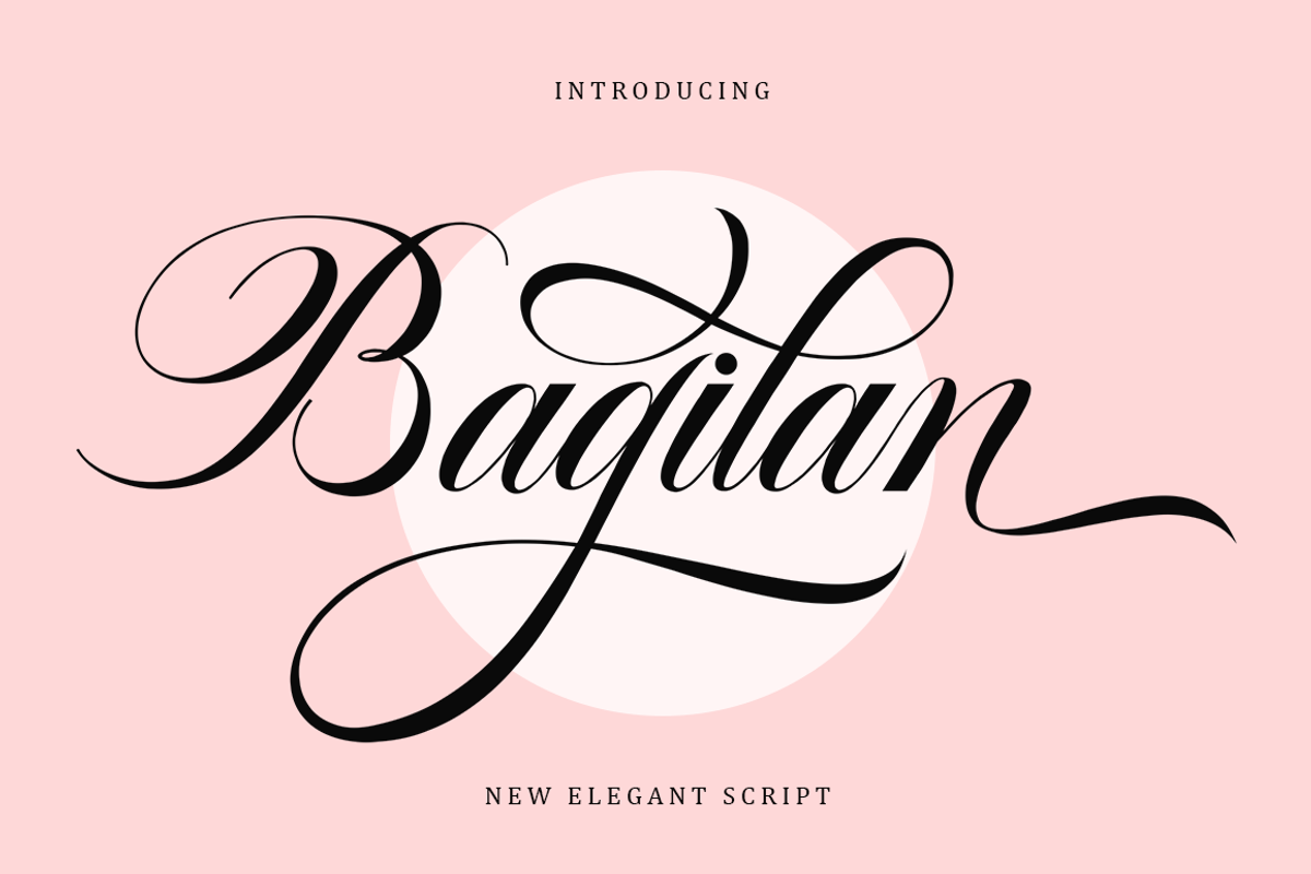 Bagilan, a Script Font by Queenopstudio (Photo 1 of 18)