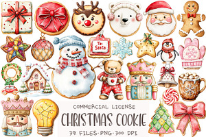 Christmas Cookie Clipart, an Illustration by OK Design