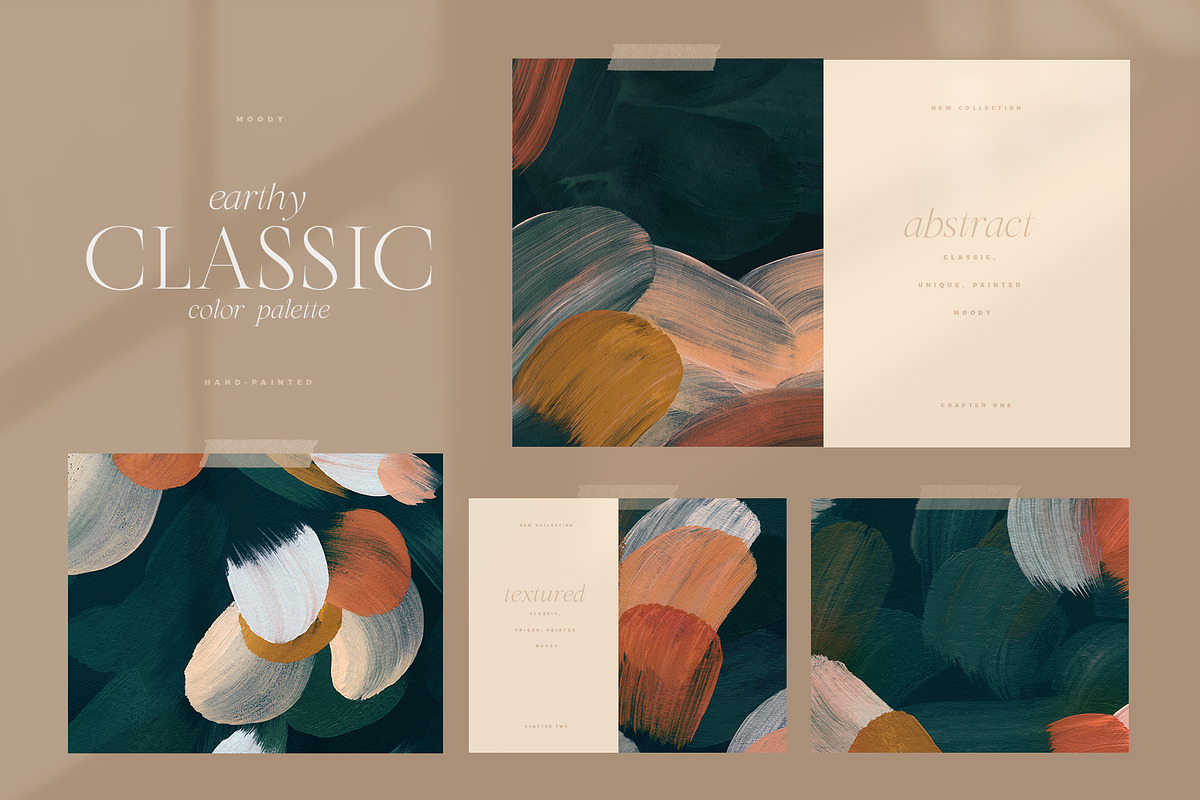 January Abstract Painted Backgrounds, a Texture Graphic by Basia Stryjecka (Photo 5 of 15)