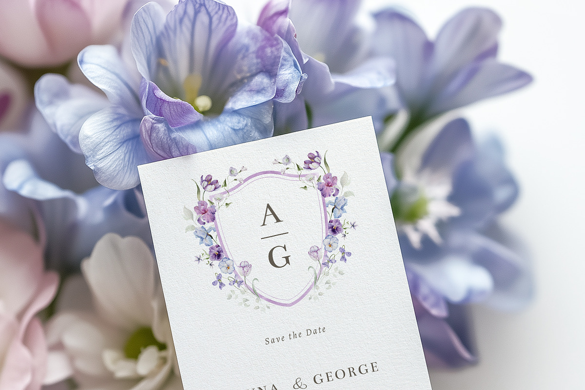 Mauve - Iris Floral Flower Design, a Decorative Illustration by Veris Studio (Photo 6 of 17)