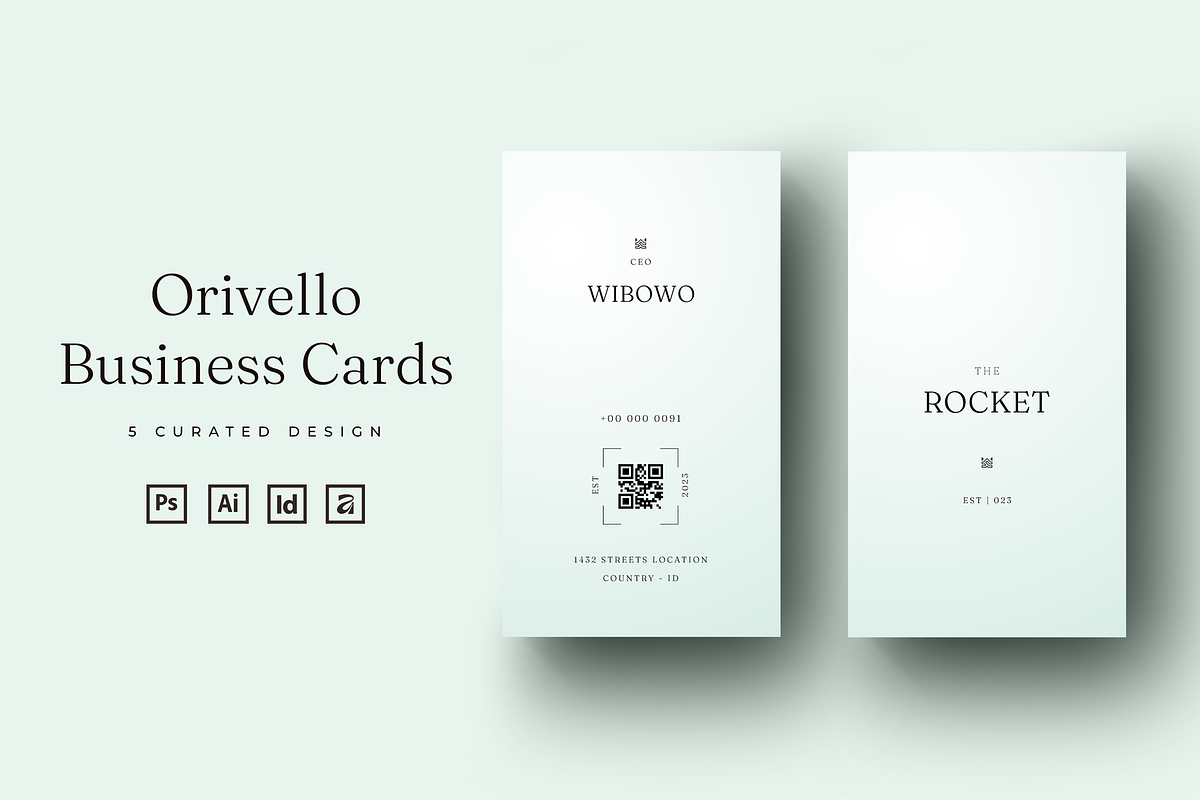 Orivello - Indesign Business Cards, a Business Card Template by Ctrl space studio (Photo 1 of 6)