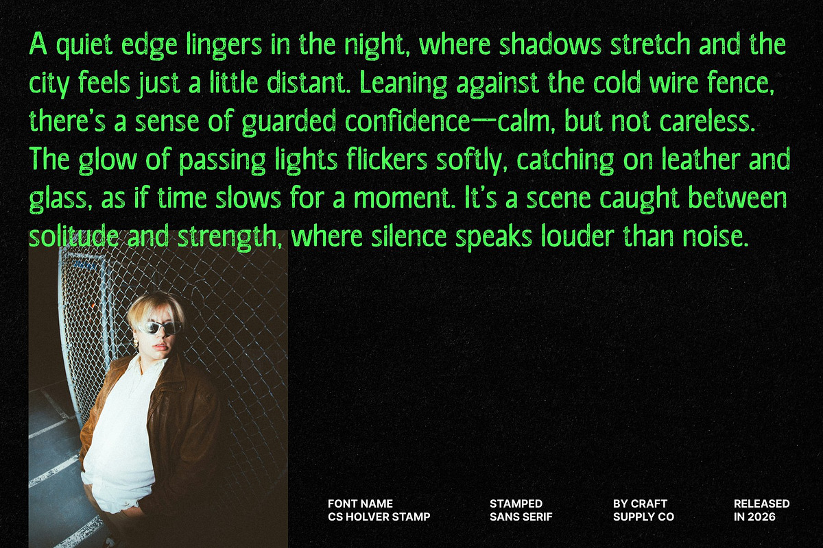 CS Holver Stamp, a Sans Serif Font by Craft Supply Co. (Photo 5 of 8)