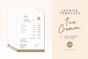 INVOICE CANVA TEMPLATE, a Print Template by The Little Lily Studio