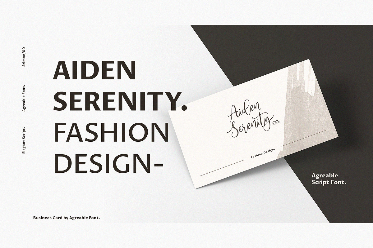 Agreable Modern Script Font!, a Script Font by sizimon (Photo 5 of 7)