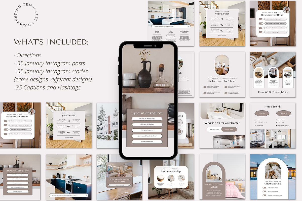 January Real Estate Instagram Posts, a Social Media Template by Marketing Templates Co. (Photo 7 of 9)