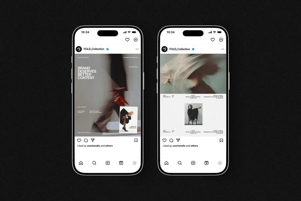 FOLD | Social Media Kit (I), a Social Media Template by Pixel Grid (Photo 3 of 10)