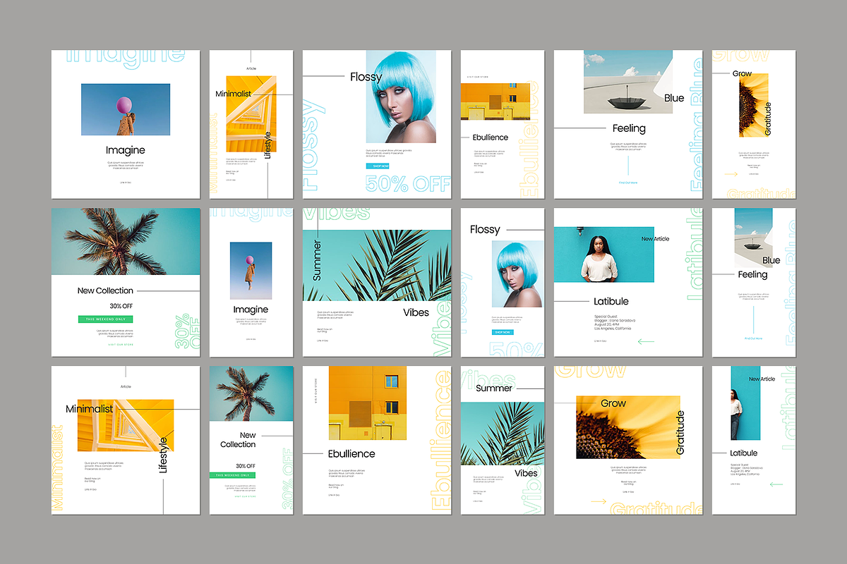 600 Minimalist Instagram Bundle, a Social Media Template by Creatchees.std (Photo 18 of 37)