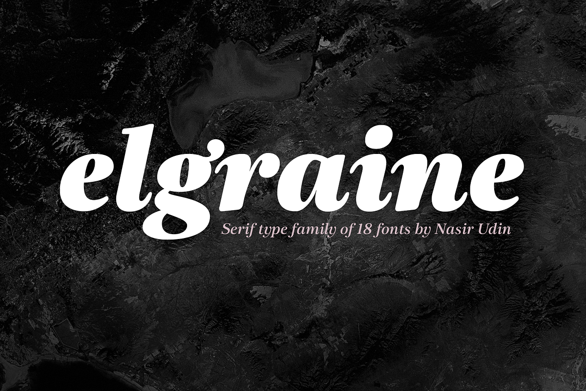 Elgraine – 18 Fonts, a Serif Font by Nasir Udin (Photo 1 of 14)
