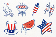 4th of July Clipart Independence Day, a Seasonal Illustration by SugarCloudStudioArt (Thumbnail 3 of 6)