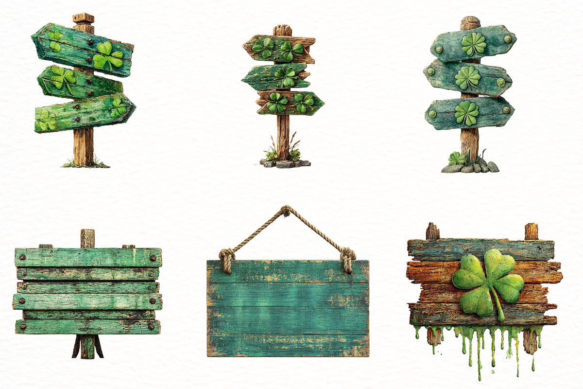 St Patricks Day Signs Clipart, an Illustration by Designworld (Photo 3 of 5)
