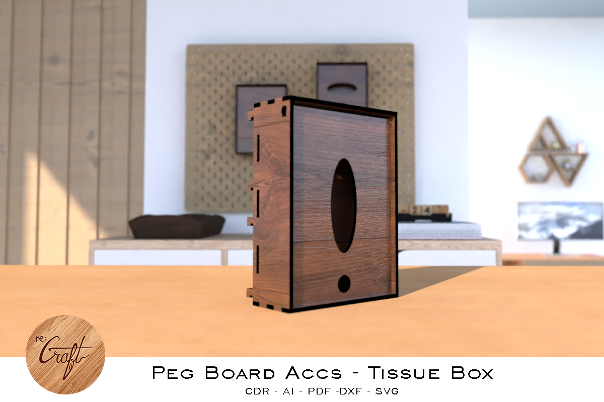 Peg Board Accessories Tissue box, a Templates & Theme by StanleyTirtoutomo (Photo 8 of 11)