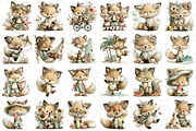 Whimsical Summer Fox Clipart, an Illustration by Black Bird Studio (Thumbnail 2 of 5)