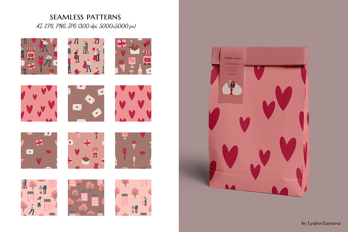 Couple in love clipart | ai png svg, a Person Illustration by LyubovZaytseva (Photo 8 of 19)