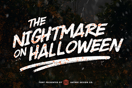 Wildwood Dry Brush Halloween Font