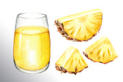 Tropical Pineapple. Hand painted, a Food Illustration by Daria Ustiugova (Thumbnail 19 of 28)