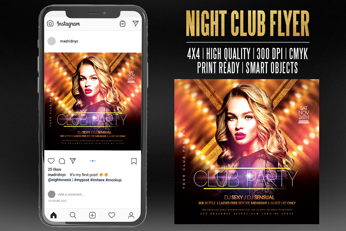 club flyer, a Flyer Template by MadridNYC (Photo 2 of 2)