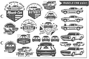 22 in 1 Set of muscle car, a Background Graphic by Hadanello88 (Thumbnail 5 of 5)