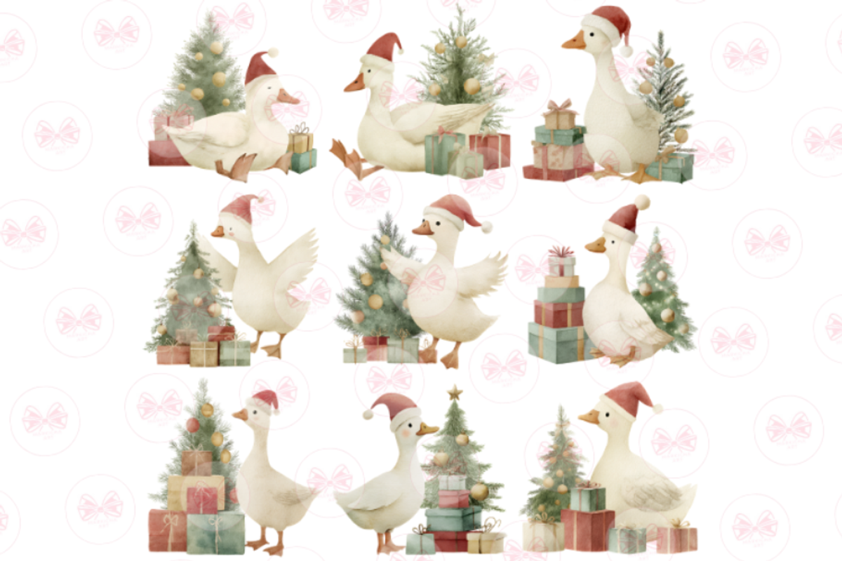 Christmas Silly Goose Clipart, an Illustration by Markicha Art (Photo 3 of 5)