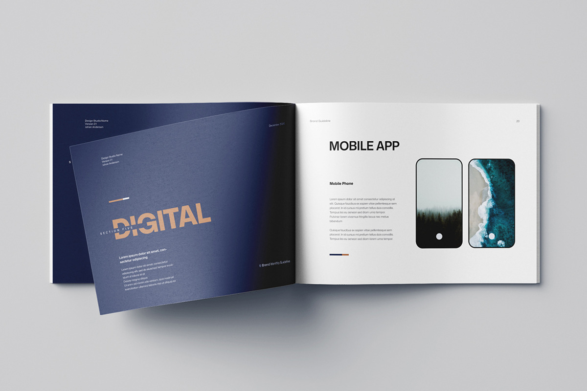 Brand Guidelines Layout | Word & EPS, a Brochure Template by HiveArts (Photo 10 of 13)
