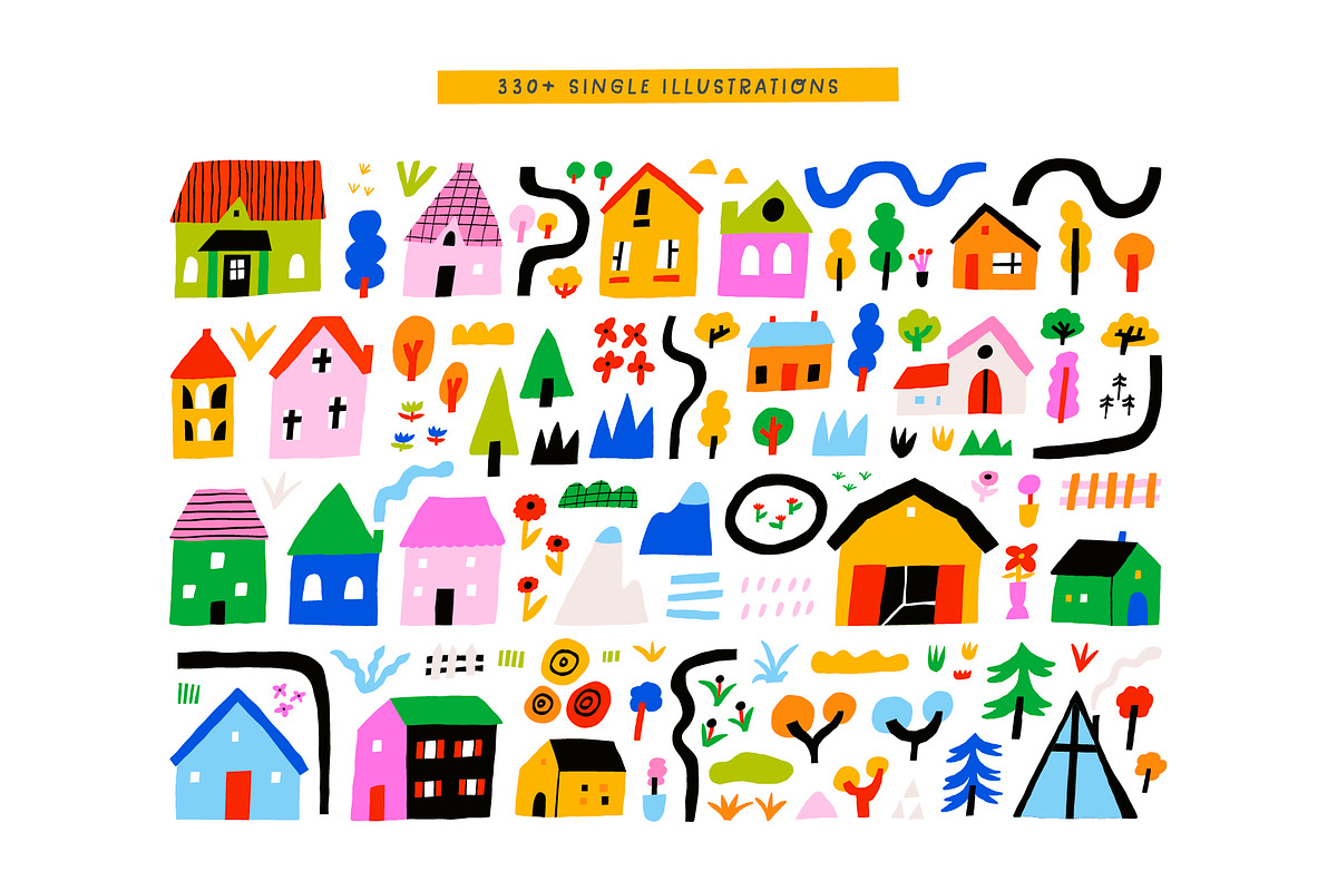 Spring Houses | SVG, PNG, AI, an Object Illustration by Olia (Photo 2 of 12)