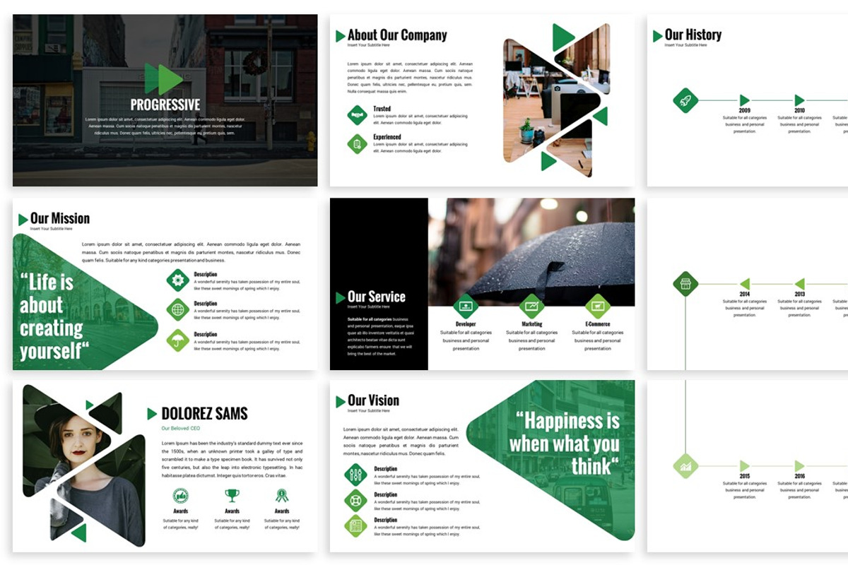 Progressive - Powerpoint Template, a Presentation Template by SlideFactory
