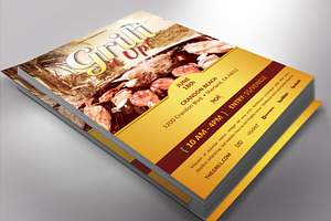 Grill Flyer Word Publisher Template