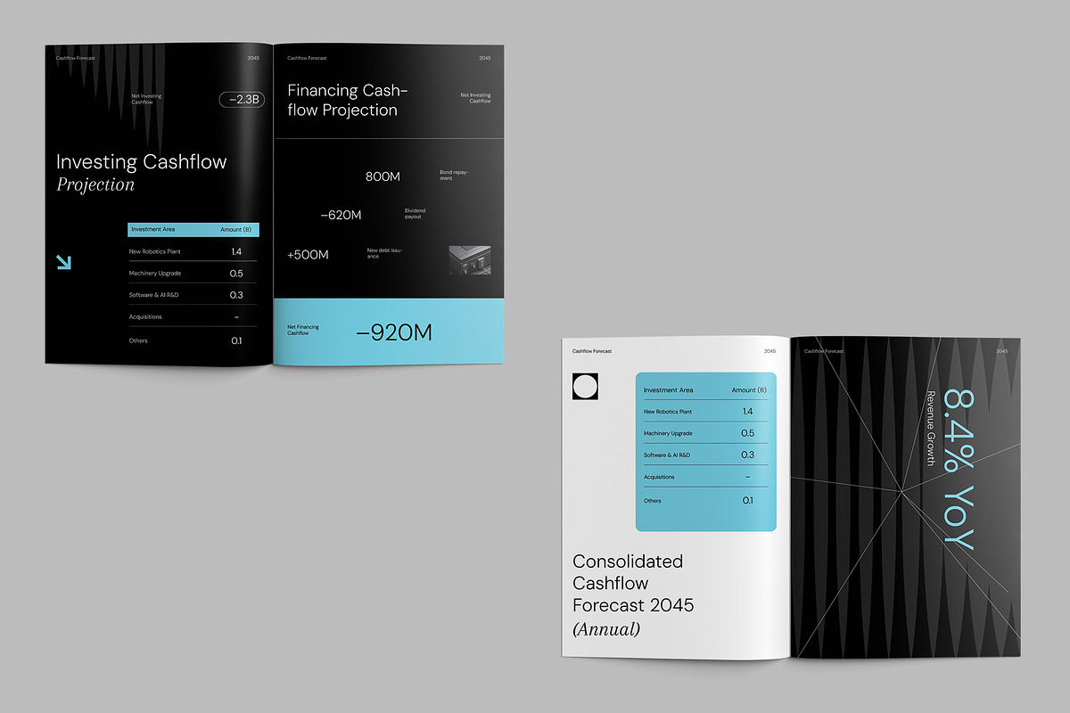 Modern Geometric Cashflow Forecast, a Brochure Template by fakhroo (Photo 8 of 13)