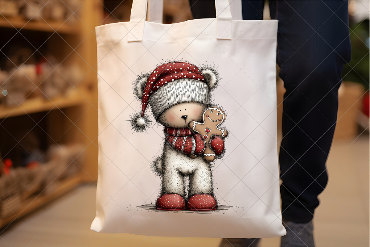Christmas Teddy Bears Clipart, an Illustration by SinaCreation (Photo 4 of 7)