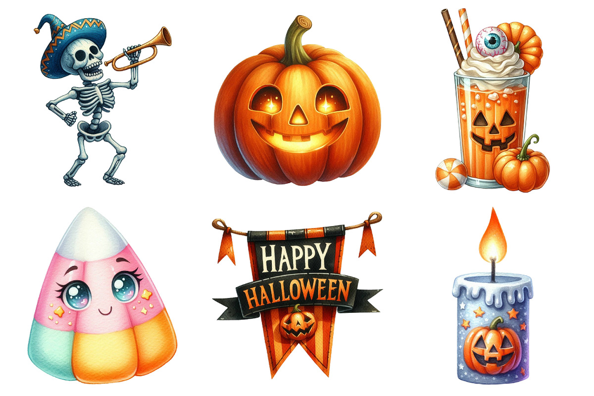 Happy Halloween Collection Clipart, an Illustration by Daily.Designs (Photo 5 of 5)