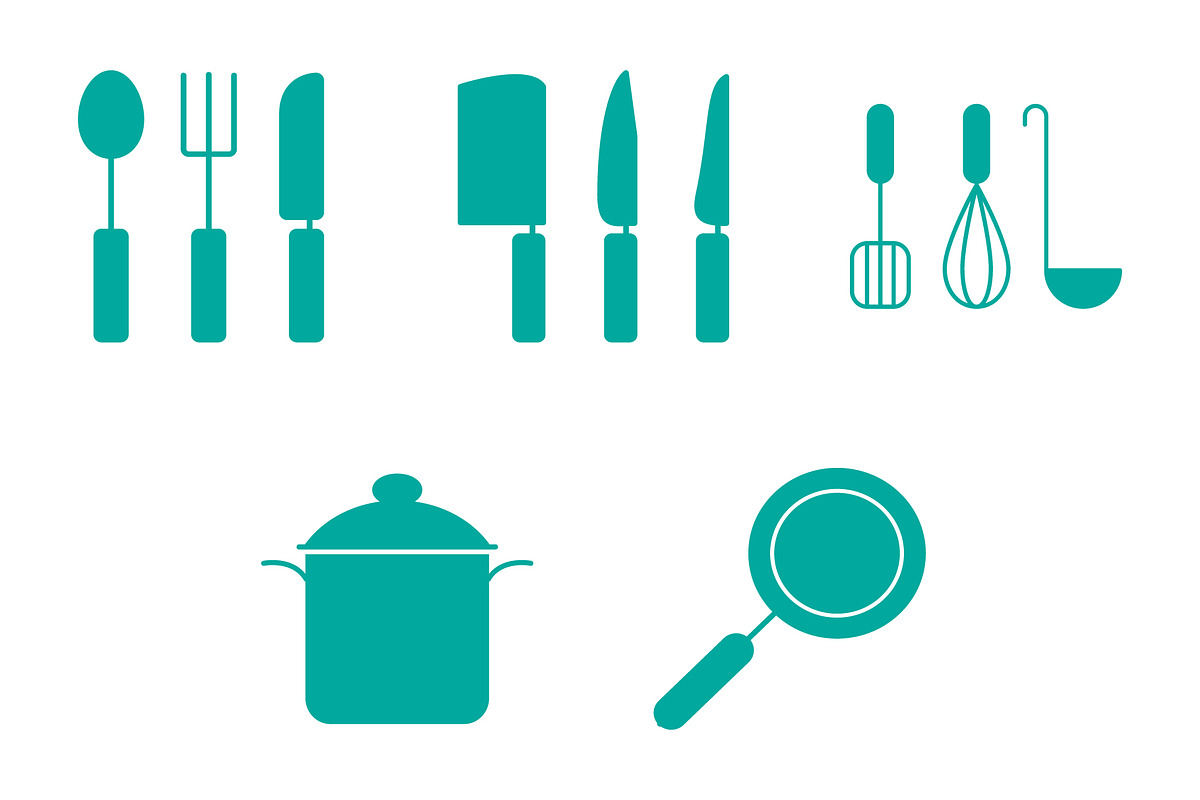 Kitchen utensil icon template, a Solid Icon by Sumberpangan (Photo 2 of 3)