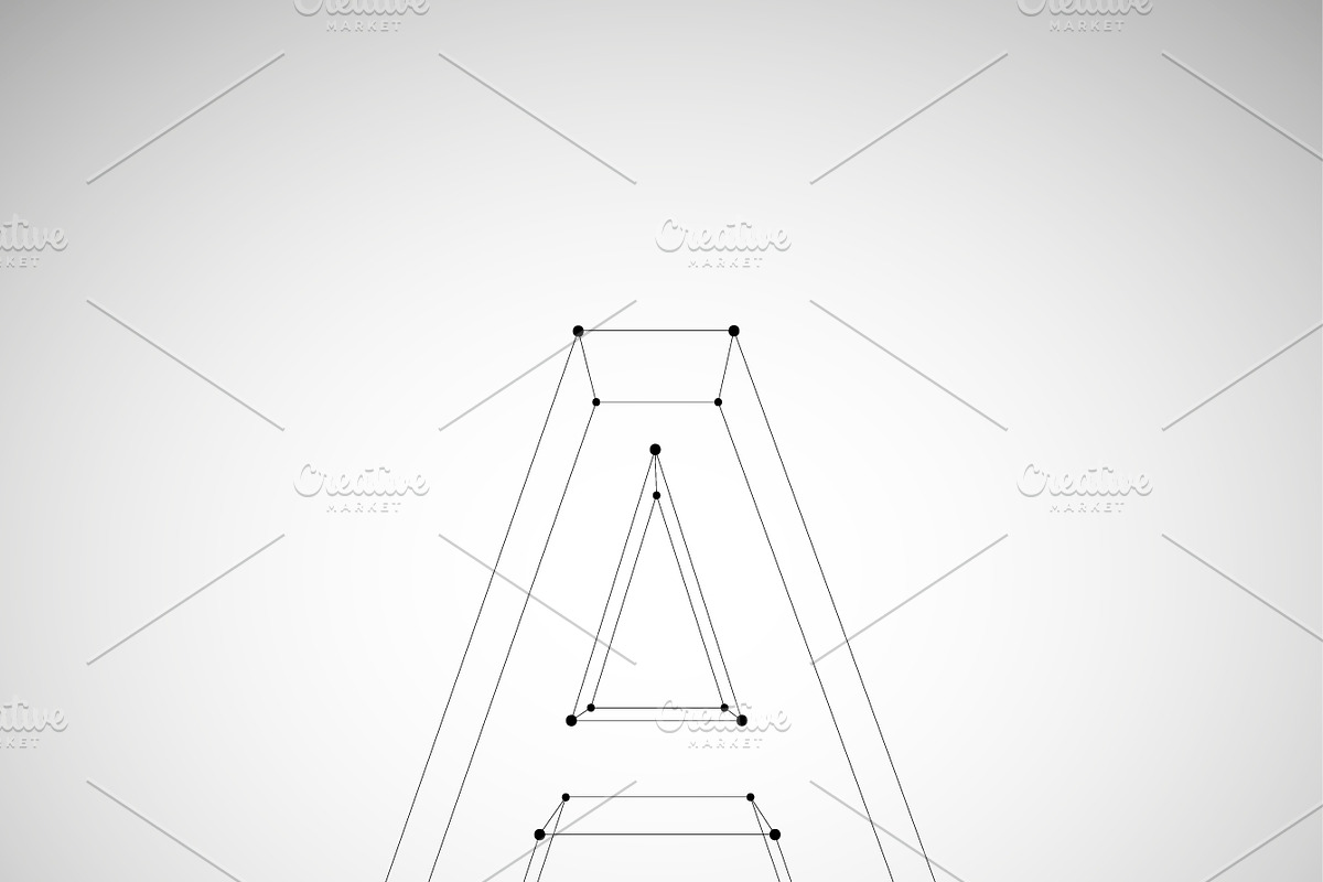 3D Mesh Vector Font preview 2