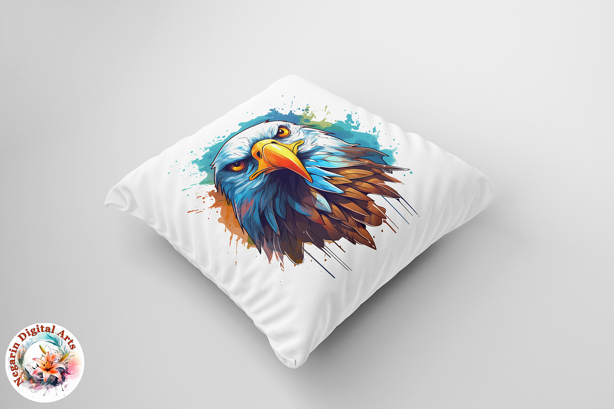 Watercolor Eagle Logo art style, an Object Graphic by Negarin Digital Art (Photo 7 of 11)