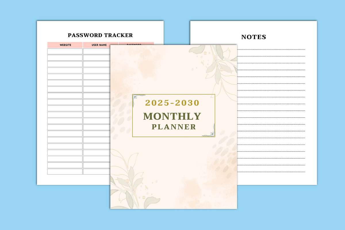 2025-2030 monthly planner Canva, a Stationery Template by Designmela01 (Photo 3 of 10)