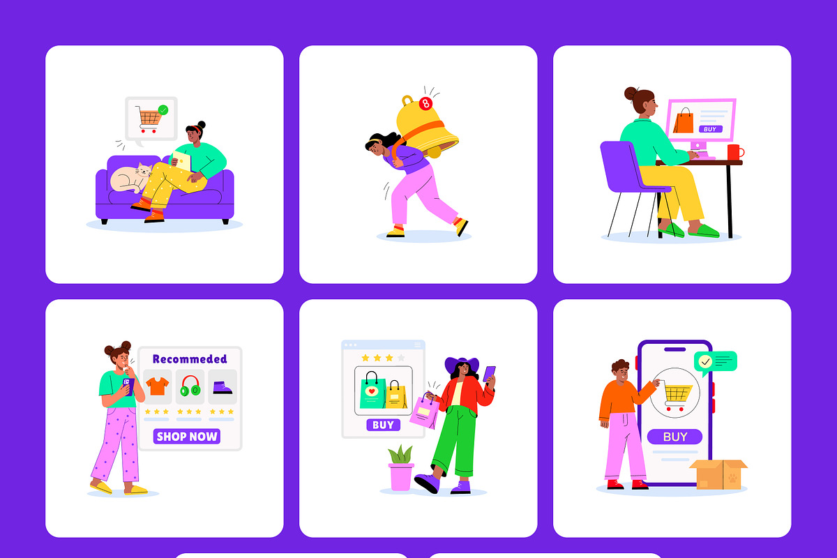 75 E-commerce Illustration Bundle, a Person Illustration by Creative Stall (Photo 11 of 12)
