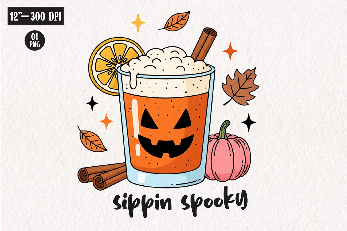 Fall Autumn Halloween Drink PNG Bund, an Illustration by CreationArt (Photo 2 of 9)