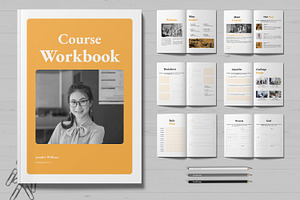 Course Workbook Template Layout, a Brochure Template by MightyDesign
